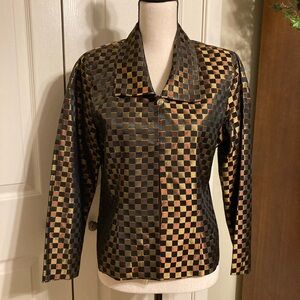 Melissa petites collection metallic gold , copper and black color jacket size 8P